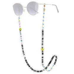 C·QUAN CHI Perlen Brillenkette Halskette Anti-Rutsch Brille Halsschnur Sonnenbrille Kettenhalter Lanyard Brillenband Brille Kettenschnur für Frauen (66-68cm) von C·QUAN CHI
