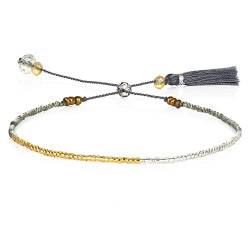 C·QUAN CHI Quaste Anhänger Bunte Samenperlen Armbänder Böhmische Strand Armbänder Hand Link Armreifen Armband für Frauen Mädchen von C·QUAN CHI