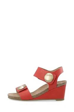 CA'SHOTT A/S Damen CASALBERTA 61200369 Velcro Button Sandal Leather Keilsandale, Red, 37 EU von CA'SHOTT A/S