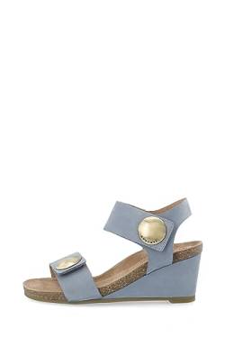 CA'SHOTT A/S Damen CASALBERTA 61200370 Velcro Button Sandal Nubuck Keilsandale, Blue Shadow, 38 EU von CA'SHOTT A/S