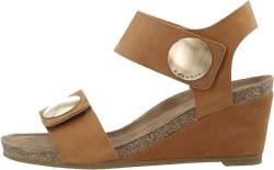 CA'SHOTT A/S Damen CASALBERTA Velcro Button Nubuck Heeled Sandal, Brandy, 37 EU von CA'SHOTT A/S