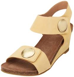 CA'SHOTT A/S Damen CASALBERTA Velcro Button Nubuck Heeled Sandal, Yellow, 36 EU von CA'SHOTT A/S