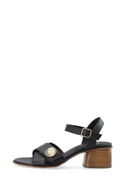 CA'SHOTT A/S Damen CASSTINA 61201251 Cross Leather Sandale mit Absatz, Black, 37 EU von CA'SHOTT A/S