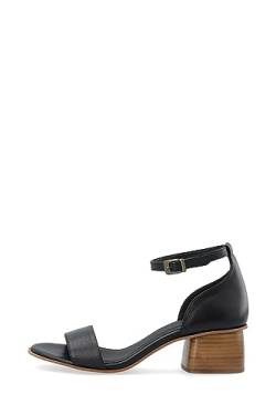 CA'SHOTT A/S Damen CASSTINA 61201252 Ankle Strap Leather Sandale mit Absatz, Black, 41 EU von CA'SHOTT A/S