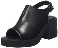 CA'SHOTT Damen CASEMILY Slingback Vegetable Tanned Leather Heeled Sandal, Black, 39 EU von CA'SHOTT