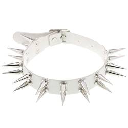 Choker-Halsband für Mädchen, Gothic-Halskette, schwarz, Punk, Chocker, Gothic-Zubehör, Cosplay-Schmuck, weiß von CABULE