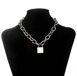 Gothic-Kette, Choker-Halskette, Kreis, Rock, Statement-Halskette für Frauen, Gothic-Schmuck, Vintage-Modeschmuck, Silber von CABULE