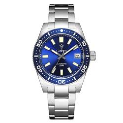 CADISEN Automatik Uhr Herren Mit Gangreserve Mechanische Wasserdicht NH35 Uhren männer (8207 blau) von CADISEN