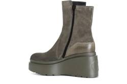 CAFèNOIR HB6102 Green Damen Nubukleder Stiefel mit Reißverschluss und Keilabsatz, grün, 38 EU von CAFèNOIR