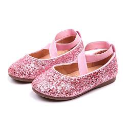 CAIJ Mädchen Kleinkind Kinder Glitter Ballerinas Pailletten süße elastische Riemen Wohnungen Prinzessin Mary Jane Schuhe Rosa von CAIJ