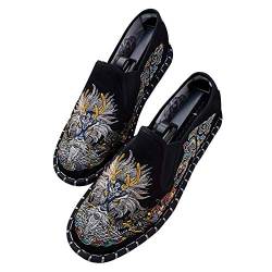 Kung Fu Tai Chi Schuhe für Männer Frauen Unisex Applikation Chinesische Stoffschuhe Slip On Martial Arts Schuhe Schwarz von CAIJ