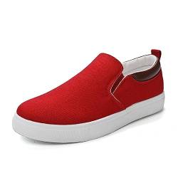 Low-Top Slip Fashion Sneakers Casual Canvas Sneakers Comfortable Flats Breathable Slip On Sneakers Low Slip On Loafers Boat Shoes Walking Driving Tennis Outdoor Men's Sneakers von CAIJ