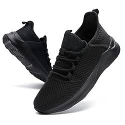 CAIQDM Damen Turnschuhe Sneaker Schuhe Damen Sportschuhe Laufschuhe Tennisschuhe Outdoor Running Damen Walkingschuhe Straßenlaufschuhe Atmungsaktiv rutschfest Leichtgewichts Schwarz 39 von CAIQDM