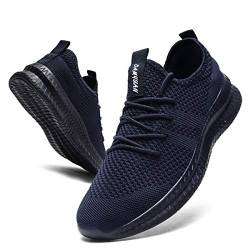 CAIQDM Schuhe Herren Laufschuhe Sneaker Outdoor Sportschuhe Turnschuhe Männer Joggingschuhe Atmungsaktiv Running Shoes Men Walking Schuhe Freizeitschuhe Fitness Schuhe Blau 47 EU von CAIQDM