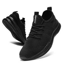 CAIQDM Schuhe Herren Laufschuhe Sneaker Outdoor Sportschuhe Turnschuhe Männer Joggingschuhe Atmungsaktiv Running Shoes Men Walking Schuhe Freizeitschuhe Fitness Schuhe Schwarz 47 EU von CAIQDM