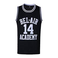 CAIYOO #14 The Fresh Prince of Bel Air Academy Basketball Trikot für Herren 90er Jahre Hip Hop Kleidung für Party, Schwarz, L von CAIYOO