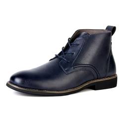 CALEBGAR Stiefel Herren Stiefeletten Leder Boots Schnürstiefeletten Klassische Ungefüttert Männer Chukka Boot Rutschfeste() von CALEBGAR