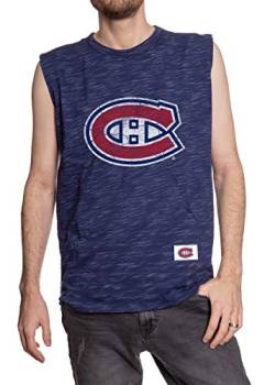 Calhoun NHL Herren T-Shirt mit Team-Logo, Rundhalsausschnitt, Baumwolle, ärmellos - Blau - Groß von CALHOUN
