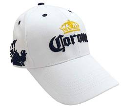 Corona Extra Crown Logo verstellbare Baseballkappe, Weiß von CALHOUN