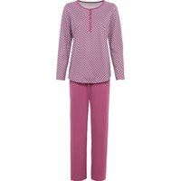 CALIDA Cotton Special Pyjama, Henley-Ausschnitt, für Damen, rot, S von CALIDA