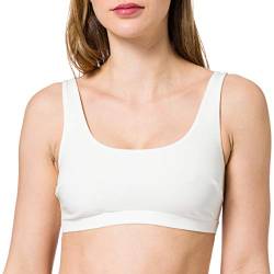 CALIDA Damen Bustier Natural Skin, weiß aus Lyocell und Roica, mit anpassbarem Verschluss, Größe: 32/34 von CALIDA