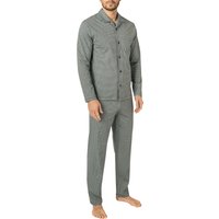 CALIDA Herren Pyjama grün Baumwolle Gemustert von CALIDA