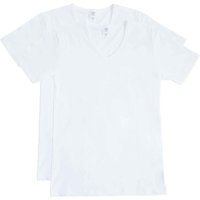 CALIDA Natural Benefit Unterhemd, 2er-Pack, Kurzarm, V-Ausschnitt, für Herren, weiß, XXL von CALIDA