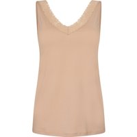 CALIDA Natural Comfort Lace Unterhemd, Spitze, V-Ausschnitt, für Damen, beige, S von CALIDA