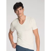 CALIDA T-Shirt, kompostierbar, uni, für Herren, weiß, L von CALIDA