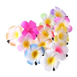 12 Stück Hawaiianische Blumen-Haarspangen Plumeria-Haarspangen Bohemian-Stil Haarnadeln Brauthaarspange Sommer-Strand-Haar-Accessoires Für Frauen Und Mädchen von CALLARON