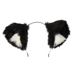 1Stk Stirnband mit Katzenohren hair accessories for girls lustige kopfbedeckung blackh Haarbänder kopfschmuck Kopfbedeckung für Mädchen Haarreifen für Katzenohren Fuchs Handgemacht von CALLARON