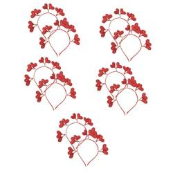 CALLARON 10 Stk Liebe Stirnband Accessoires Zum Valentinstag Kopfbedeckungen Für Hochzeitsfeiern Rotes Valentinstag-haaraccessoire Glitzer-herz-stirnband Fräulein Foto Partybedarf Filzstoff von CALLARON