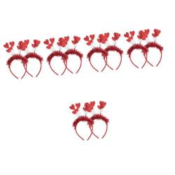 CALLARON 10 Stk Pailletten-herz-stirnband Haarreifen Für Hochzeitsfeiern Glitzer-herz-stirnband Accessoires Zum Valentinstag Herz Tiara Party-haarreifen Mode Plastik Kleidungsstücke Kind von CALLARON