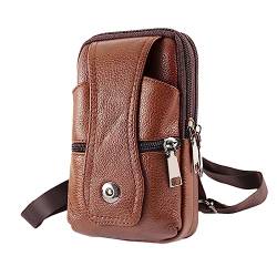 CALLARON 2 STK Handytasche Herren Freizeittasche für Männer Businesstasche aus Rindsleder gürteltasche Mehrzwecktasche für Männer universelle Businesstasche Multifunktion Business-Tasche von CALLARON