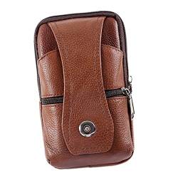 CALLARON 2 STK Handytasche Herren Mehrzwecktasche für Männer vielseitige Hüfttasche Handtasche vertikale Gürteltasche Businesstasche aus Rindsleder intelligent Business-Tasche Geldbörse von CALLARON