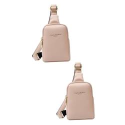 CALLARON 2 Umhängetasche für Damen Hüftgurt-Geldbörse Brusttasche Umhängetaschen für Damen kreditkartenhalter Mini-Geldbörse Reisetasche für Damen PU-Umhängetasche PU-Kettentasche von CALLARON