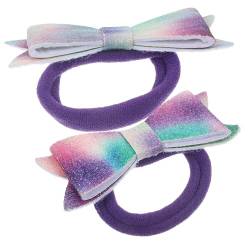 CALLARON 2 kinder haarschmuck hair accessories for girls elastisches haarband Bogen elastisches Haarseil Schleife Haarseil Haarfliege Halter Krawatte Pferdeschwanz Stirnband Stoff von CALLARON