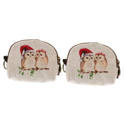 CALLARON 2St Aufbewahrungstasche Geldbörse Kosmetiktasche Reise-Münzbeutel Reiseschmuckhalter Make-up-Taschen Mini-Tasche für Mädchen Cartoon-Münztasche Halskette Schlüsselbox Zubehörtasche von CALLARON