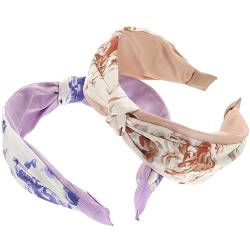 CALLARON 2st Knoten-stirnband Für Damen Bandana-stirnband Süße Stirnbänder Für Frauen Trendige Stirnbänder Für Damen Stirnbänder Für Damen, Rutschfest Stoff Fräulein Haarschmuck von CALLARON