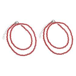 CALLARON 3 Stk Halsband Für Halsbandkette Perlenkette Choker Boho-halsband Perlenketten Winzig Farbperlen Für Frauen Kleine Perlenkette Halskette Schlüsselbeinkette Fräulein von CALLARON