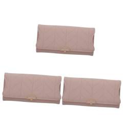 CALLARON 3St Lange Geldbörse für Damen Brieftasche im koreanischen Stil geflochtene Armbänder für Frauen Ledergeldbörse Geldbörsen Pu-Geldbörse Brieftasche für Frauen minimalistisch Klipp von CALLARON