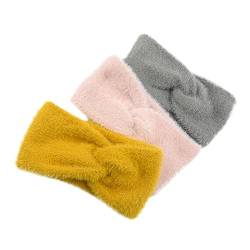 CALLARON 3st Warmes Stirnband Haargummis Für Frauen Laufender Ohrenwärmer Fleece-stirnband-ohrwärmer Warmhaltendes Haarband Dekoratives Breites Stirnband Garn Schal Nerzimitat Damen von CALLARON