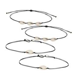 CALLARON 4 Stück Boho Choker Muschelhalsreif Perlenketten Für Frauen Halsband Für Damen Geschenke Für Frauen Muschelhalsband Boho-halsband Boho Perlenkette Muschelkette Halskette Schmuck von CALLARON