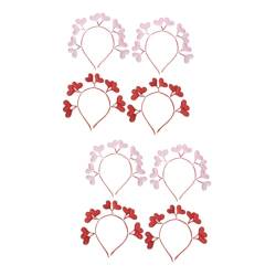 CALLARON 8 Stk Liebe Stirnband Romantisches Stirnband Glitzer-herz-stirnband Valentinstag Herz Stirnband Haarreif Mit Rotem Herz Valentinstag-foto-requisite Leiner Mädchen Filzstoff von CALLARON