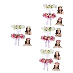 CALLARON 8 Stk Stirnband Girlande Für Blumen- Braut Hochzeitsblume Blumenstirnbänder Für Haarschmuck Blumenkrone Für Mädchen Strandresort Stoff Haarring Handbuch von CALLARON