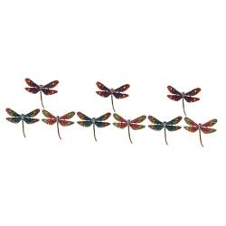 CALLARON 9 Stk Drip Color Diamond Libellen-Corsage Tier-Strass-Brosche Libelle Brustnadel hochzeitsdeko bunte Brustnadel Insektenbrosche Europäisch und amerikanisch Korsage Brustclip Damen von CALLARON