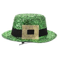 CALLARON Klee Hut st. Patricks Day Haarspangen Mini-Zylinder-Haarspange Haar Klammern Haarschmuck dekorative Haarspangen st. Patrick's Day Haarspangen Mädchen Metallknopf Irland Yingschi von CALLARON