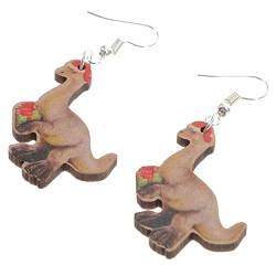 CALLARON Ohrringe Für Frauen 1 Paar Dinosaurier Ohrringe Aus Holz Miss Animal Damen Ohrringe von CALLARON