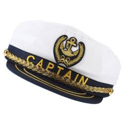 CALLARON Party-Kapitän-Hut Kapitänsmütze für Herren zum Bootfahren Flugzeug-Kostümhut Mützen für Männer Motorhaube für Männer Kapitänsmütze erwachsene Männer Kapitänsmütze Dekoration von CALLARON