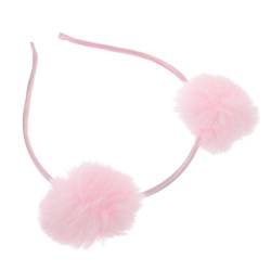 CALLARON Pelzknäuel-stirnband Antennen-stirnband Haarschmuck Für Mädchen Lustige Kopfklopfer Flauschige Kugelhaarschleife Bommel Haarband Flauschiges Haarband Pop Panda Plüsch Baby von CALLARON
